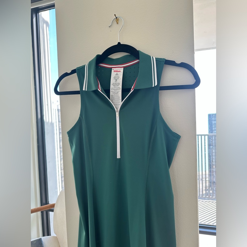 SOLD Wilson Emerald Green Sleeveless Polo Tennis Dress